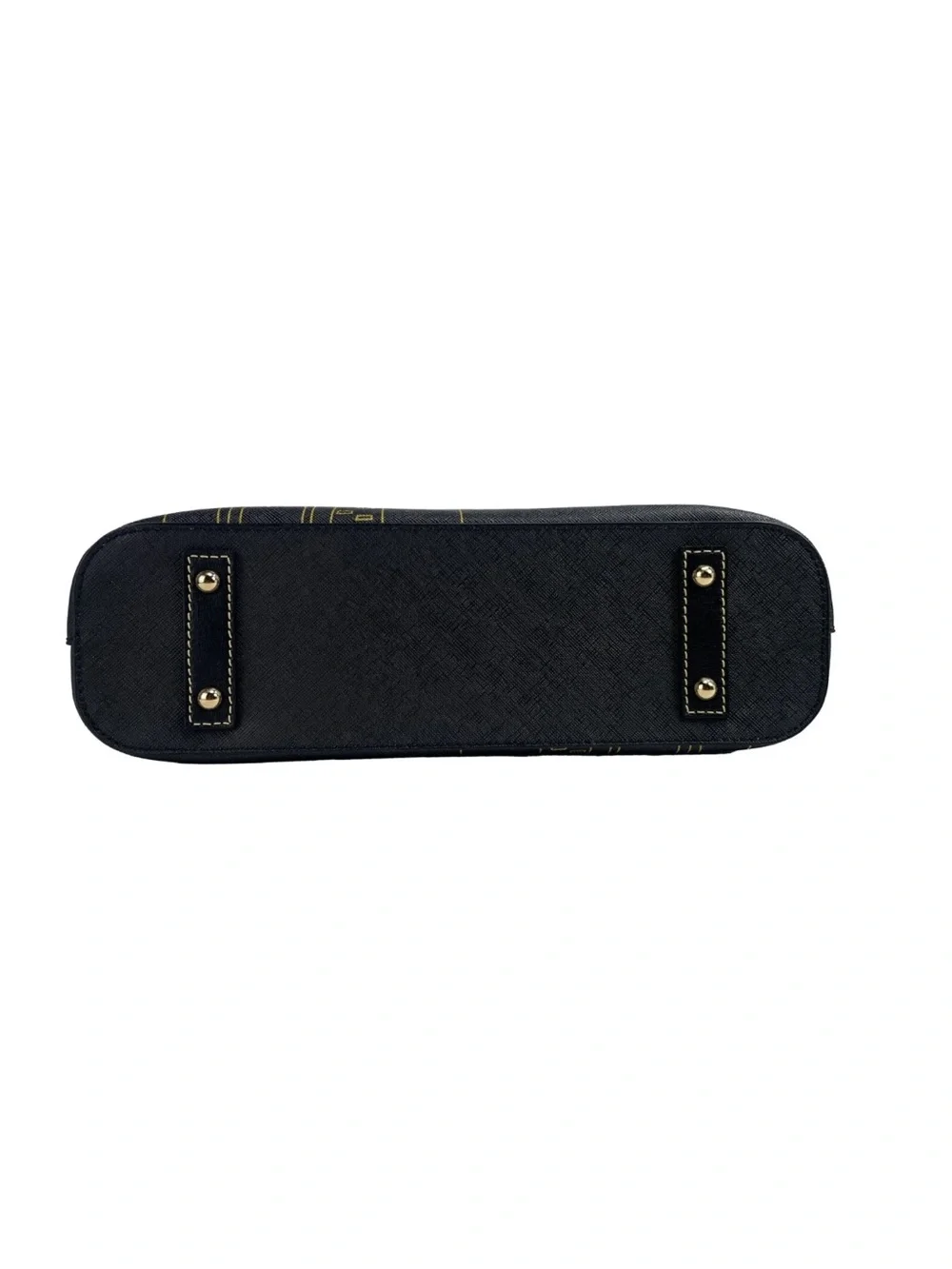 Dooney & Bourke Black Tote with Gold Castle Motif